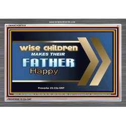 WISE CHILDREN MAKES THEIR FATHER HAPPY   Wall & Art Dcor   (GWANCHOR7515)   "33x25"
