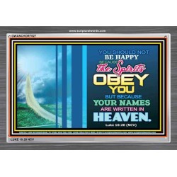 YOUR NAMES ARE WRITTEN IN HEAVEN   Christian Quote Framed   (GWANCHOR7527)   "33x25"