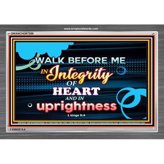 WALK IN INTEGRITY   Unique Bible Verse Frame   (GWANCHOR7559)   