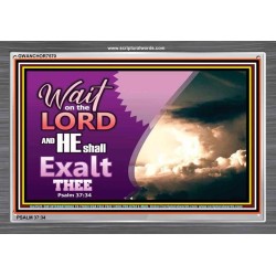 WAIT ON THE LORD   Framed Bible Verses   (GWANCHOR7570)   "33x25"