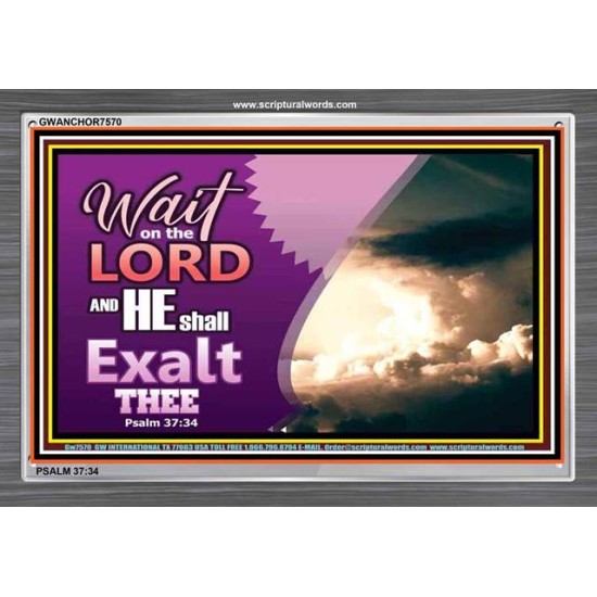 WAIT ON THE LORD   Framed Bible Verses   (GWANCHOR7570)   