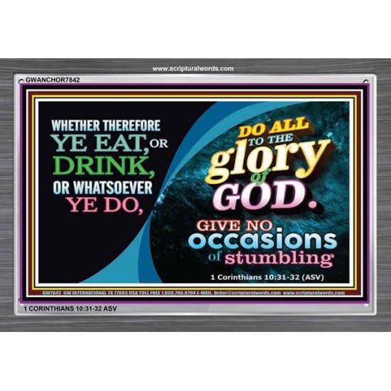 ALL THE GLORY OF GOD   Framed Scripture Art   (GWANCHOR7842)   