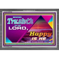 TRUST IN THE LORD   Framed Bedroom Wall Decoration   (GWANCHOR7920)   "33x25"