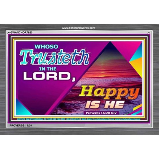 TRUST IN THE LORD   Framed Bedroom Wall Decoration   (GWANCHOR7920)   