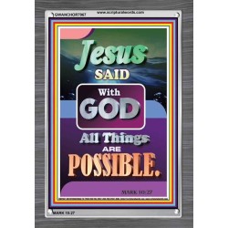 WITH GOD ALL THINGS ARE POSSIBLE   Christian Artwork Acrylic Glass Frame   (GWANCHOR7967)   