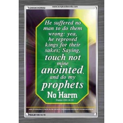 TOUCH NOT MINE ANOINTED   Bible Verse Wall Art Frame   (GWANCHOR802)   "25x33"