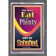 YOU SHALL EAT IN PLENTY   Inspirational Bible Verse Framed   (GWANCHOR8030)   