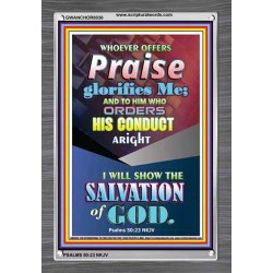 THE SALVATION OF GOD   Bible Verse Framed for Home   (GWANCHOR8036)   