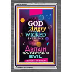 ANGRY WITH THE WICKED   Scripture Wooden Framed Signs   (GWANCHOR8081)   