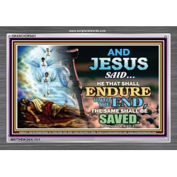 YE SHALL BE SAVED   Unique Bible Verse Framed   (GWANCHOR8421)   