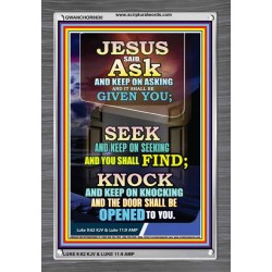 ASK SEEK AND KNOCK   Christian Artwork Acrylic Glass Frame   (GWANCHOR8630)   