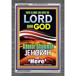 ADONAI JEHOVAH SHAMMAH GOD IS HERE   Framed Hallway Wall Decoration   (GWANCHOR8654)   