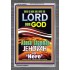 ADONAI JEHOVAH SHAMMAH GOD IS HERE   Framed Hallway Wall Decoration   (GWANCHOR8654)   "25x33"