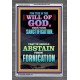ABSTAIN FROM FORNICATION   Scripture Wall Art   (GWANCHOR8715)   