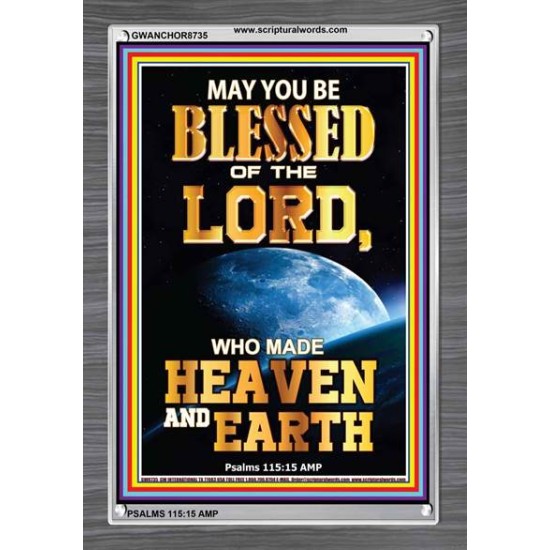 WHO MADE HEAVEN AND EARTH   Encouraging Bible Verses Framed   (GWANCHOR8735)   