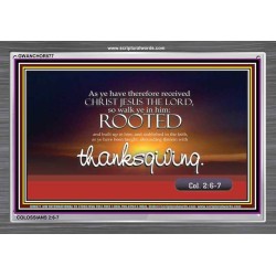 ABOUNDING THEREIN WITH THANKGIVING   Inspirational Bible Verse Framed   (GWANCHOR877)   