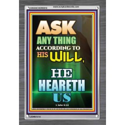 ASK ACCORDING TO HIS WILL   Acrylic Glass Framed Bible Verse   (GWANCHOR8810)   