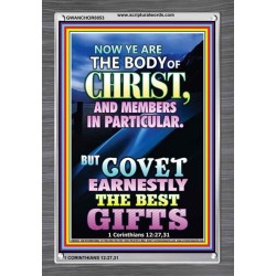 YE ARE THE BODY OF CHRIST   Bible Verses Framed Art   (GWANCHOR8853)   "25x33"