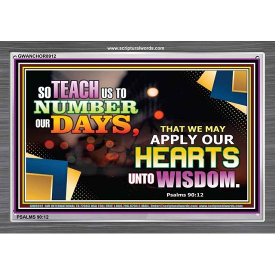 APPLY OUR HEARTS TO WISDOM   Acrylic Frame Picture   (GWANCHOR8912)   
