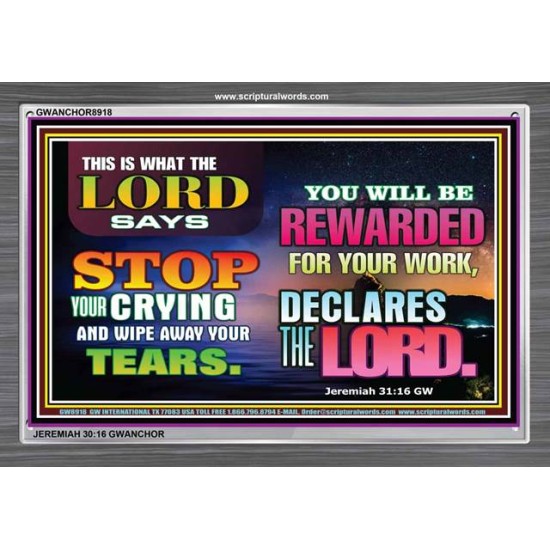 WIPE AWAY YOUR TEARS   Framed Sitting Room Wall Decoration   (GWANCHOR8918)   