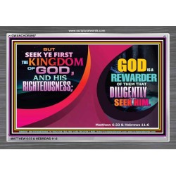 SEEK FIRST THE KINGDOM   Christian Artwork Frame   (GWANCHOR8997)   