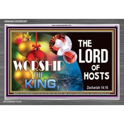 WORSHIP THE KING   Bible Verse Framed Art   (GWANCHOR9367)   
