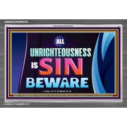 ALL UNRIGHTEOUSNESS IS SIN   Printable Bible Verse to Frame   (GWANCHOR9376)   