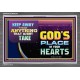 WHAT IS GOD'S PLACE IN YOUR HEART   Large Framed Scripture Wall Art   (GWANCHOR9379)   