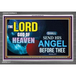 SEND HIS ANGEL BEFORE THEE   Framed Scripture Dcor   (GWANCHOR9413)   