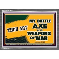 WEAPONS OF WAR   Christian Quotes Framed   (GWANCHOR9434)   "33x25"