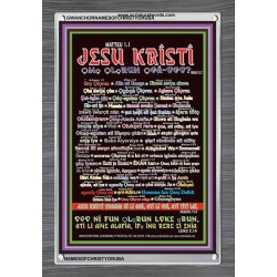 NAMES OF JESUS CHRIST WITH BIBLE VERSES IN YORUBA LANGUAGE {Oruko Jesu Kristi}   Frame Wall Art   (GWANCHORNAMESOFCHRISTYORUBA)   "25x33"