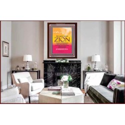 UPON MOUNT ZION THERE SHALL BE DELIVERANCE   Bible Verses Wall Art Acrylic Glass Frame   (GWARISE184)   