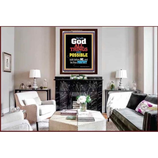 WALK BEFORE ME   Bible Verses Framed Art Prints   (GWARISE3206B)   