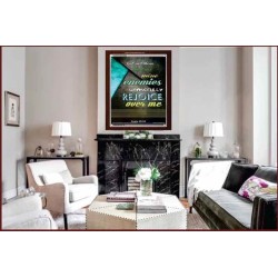 WRONGFULLY REJOICE OVER ME   Acrylic Glass Frame Scripture Art   (GWARISE4555)   "25x33"