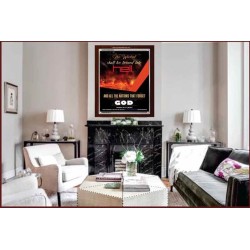 THE WICKED SHALL BE TURNED INTO HELL   Large Frame Scripture Wall Art   (GWARISE4994)   
