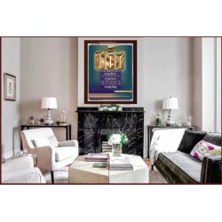 THY GOD IN THE MIDST OF THEE IS MIGHTY   Biblical Art Acrylic Glass Frame   (GWARISE831)   