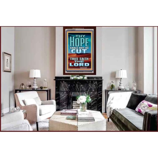 YOUR HOPE SHALL NOT BE CUT OFF   Inspirational Wall Art Wooden Frame   (GWARISE9231)   
