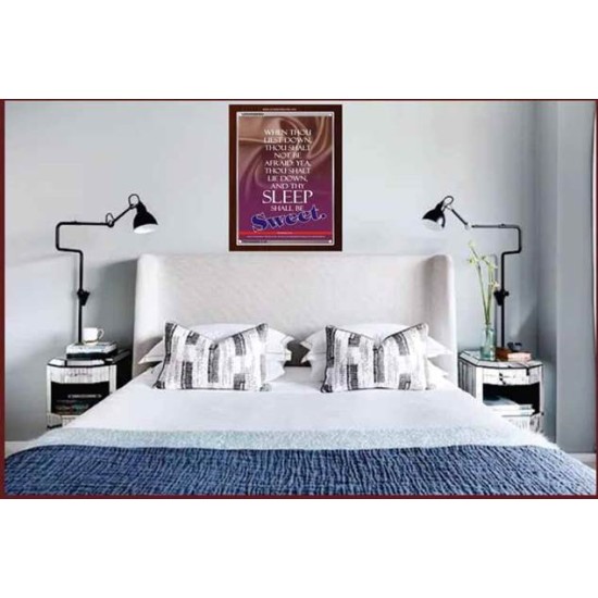 THY SLEEP SHALL BE SWEET   Modern Christian Wall Dcor Frame   (GWARISE804)   
