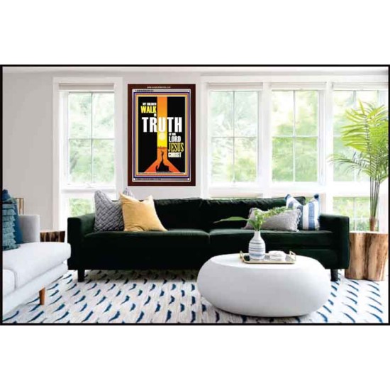 WALK IN THE TRUTH   Large Framed Scripture Wall Art   (GWARISE9121)   