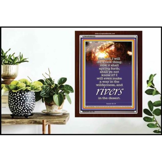A NEW THING DIVINE BREAKTHROUGH   Printable Bible Verses to Framed   (GWARISE022)   