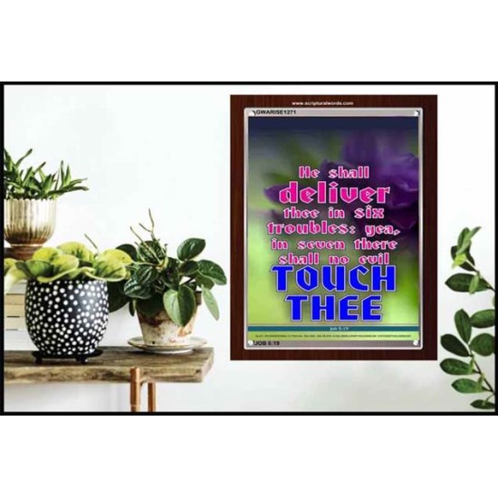 THERE SHALL NO EVIL TOUCH THEE   Scripture Wood Framed Signs   (GWARISE1271)   