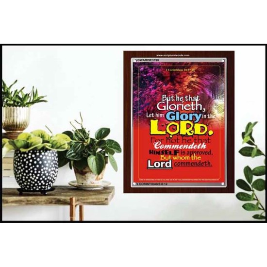 WHOM THE LORD COMMENDETH   Large Frame Scriptural Wall Art   (GWARISE3190)   
