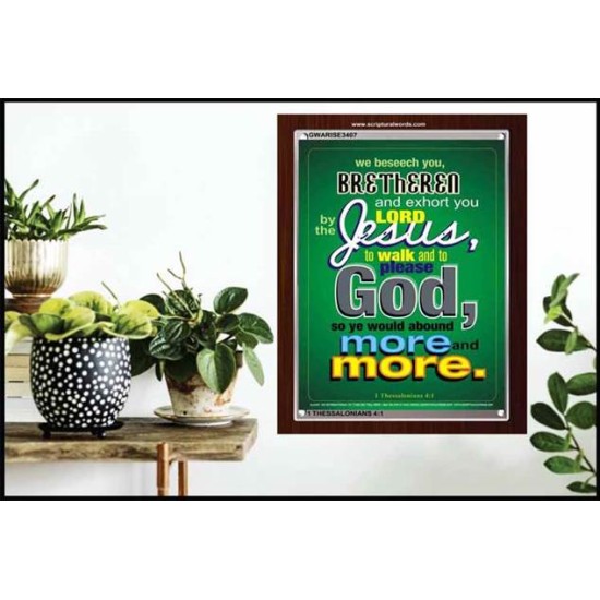 WALK AND TO PLEASE GOD   Printable Bible Verse to Frame   (GWARISE3407)   