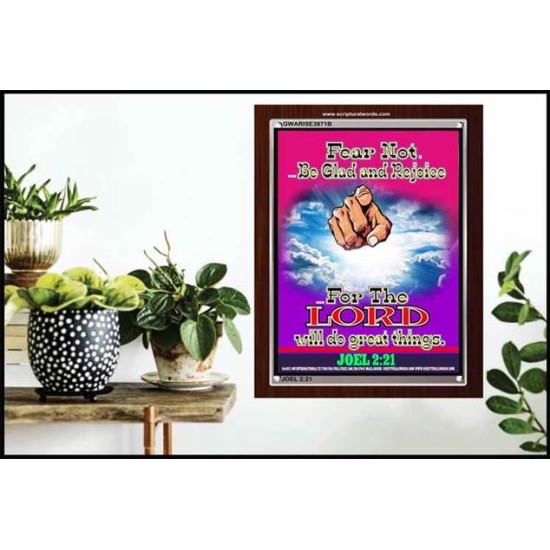 THE LORD WILL DO GREAT THINGS   Christian Framed Wall Art   (GWARISE3871B)   
