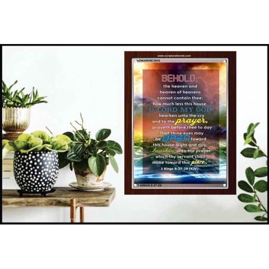 THINE EYES MAY BE OPEN TOWARD THIS HOUSE   Bible Verse Wall Art Frame   (GWARISE3935)   