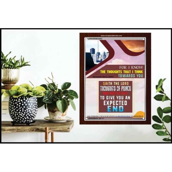 THE THOUGHTS THAT I THINK   Scripture Art Acrylic Glass Frame   (GWARISE4553)   