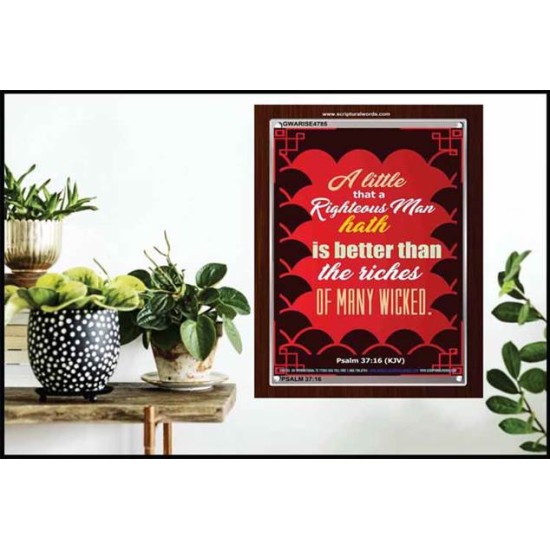 A RIGHTEOUS MAN   Bible Verses  Picture Frame Gift   (GWARISE4785)   