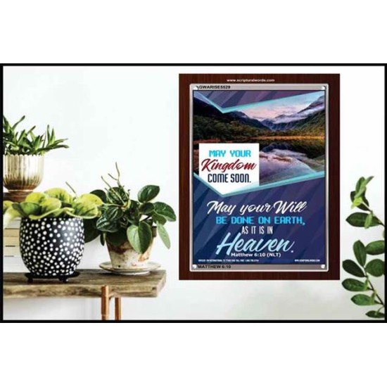 YOUR WILL BE DONE ON EARTH   Contemporary Christian Wall Art Frame   (GWARISE5529)   