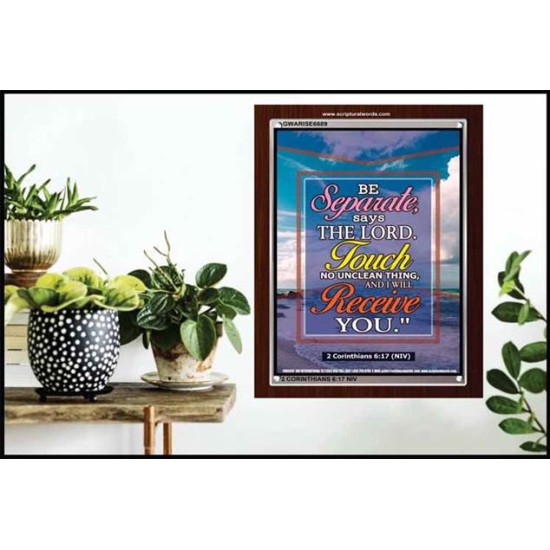 TOUCH NO UNCLEAN THING   Bible Verses Framed for Home   (GWARISE6689)   