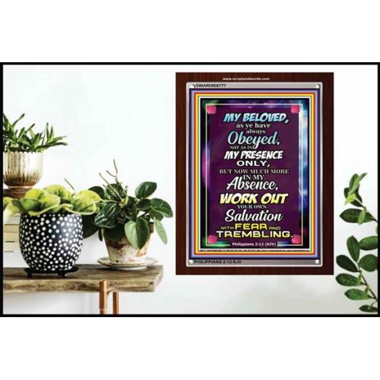 WORK OUT YOUR SALVATION   Christian Quote Frame   (GWARISE6777)   